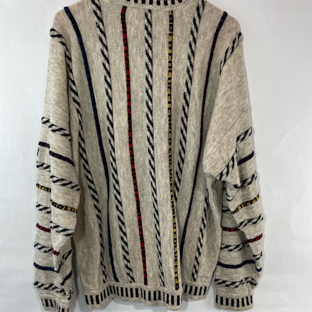 Vintage colo colucci knit wool men’s coogie inspired thick crew sweater pullover - Picture 7 of 12